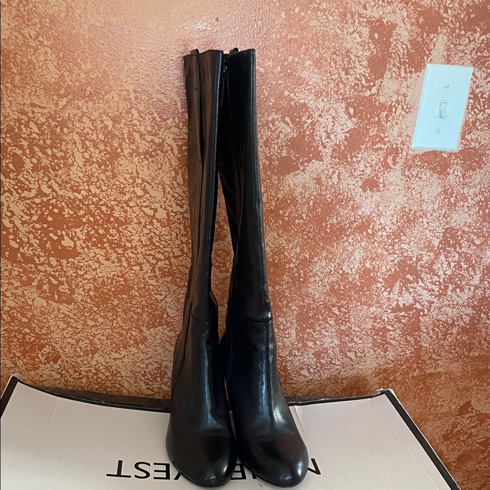 Nine West Black Wedge Heeled Boots - Picture 2 of 8